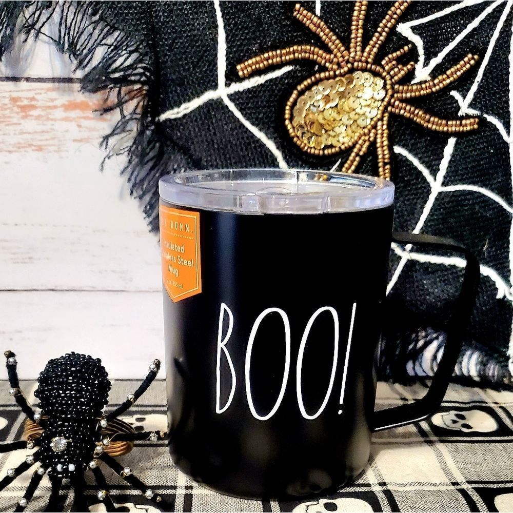 Rae Dunn "boo" Halloween Insulated coffee mug